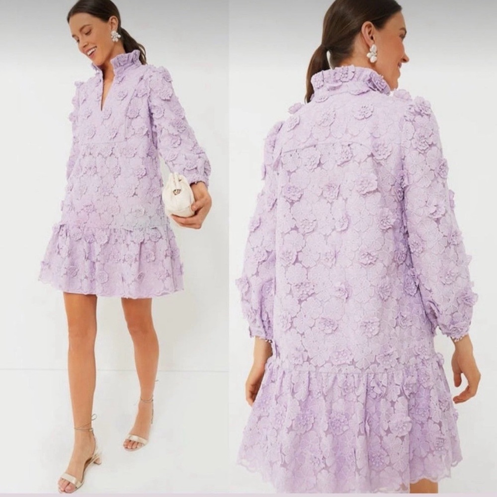 Elegant Lavender Floral Dress